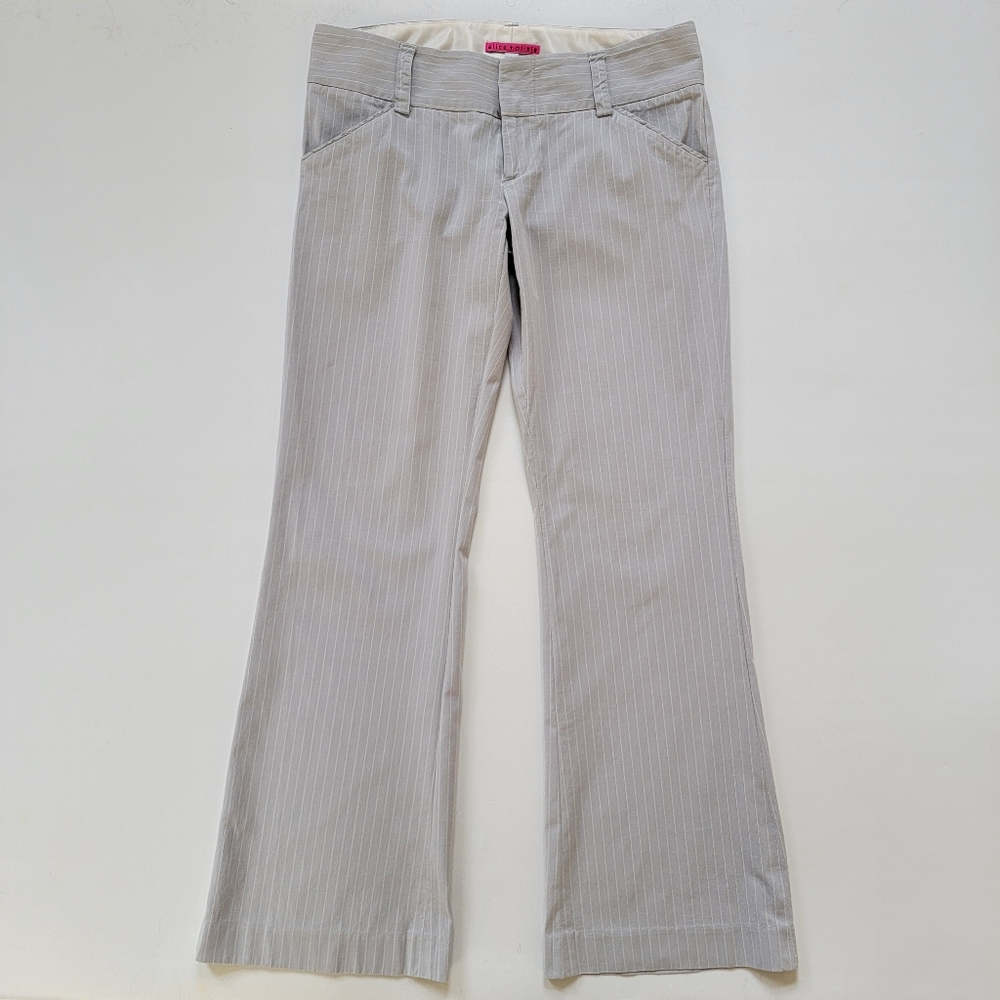 Alice + Olivia Pinstripe Career Trousers - Picture 2 of 13